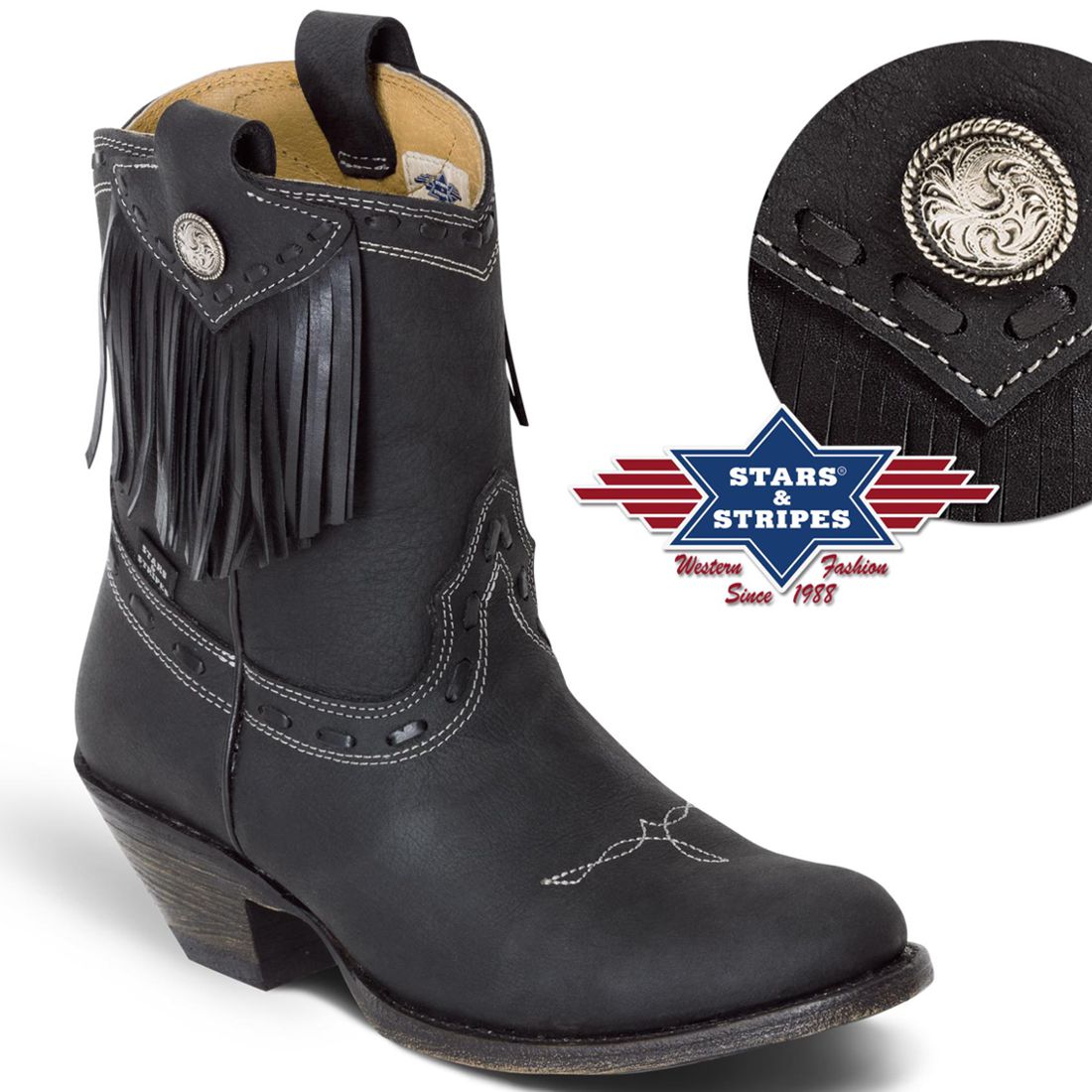 Stars & Stripes Damen Westernstiefeletten - Calamity Jane